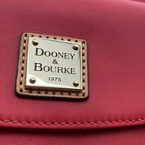 Dooney & Bourke, large, red, brown leather shoulder bag - Picture 6 of 16